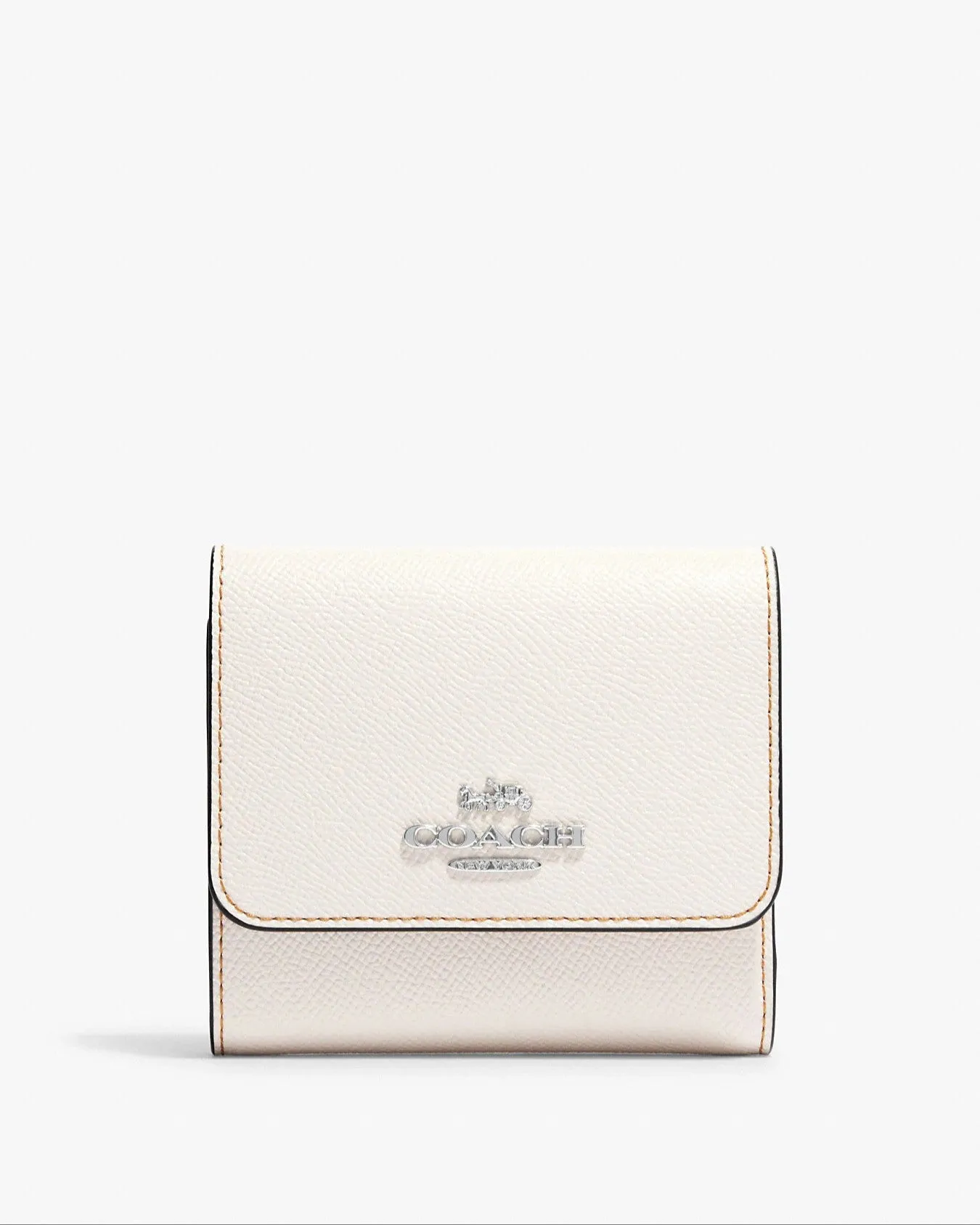 Coach Small Trifold Wallet With Rainbow Signature Interior