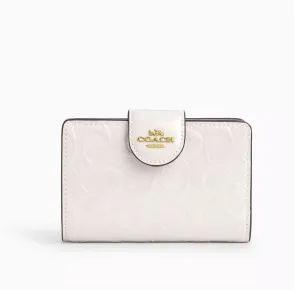 Coach Women's Medium Corner Zip Wallet In Signature Leather