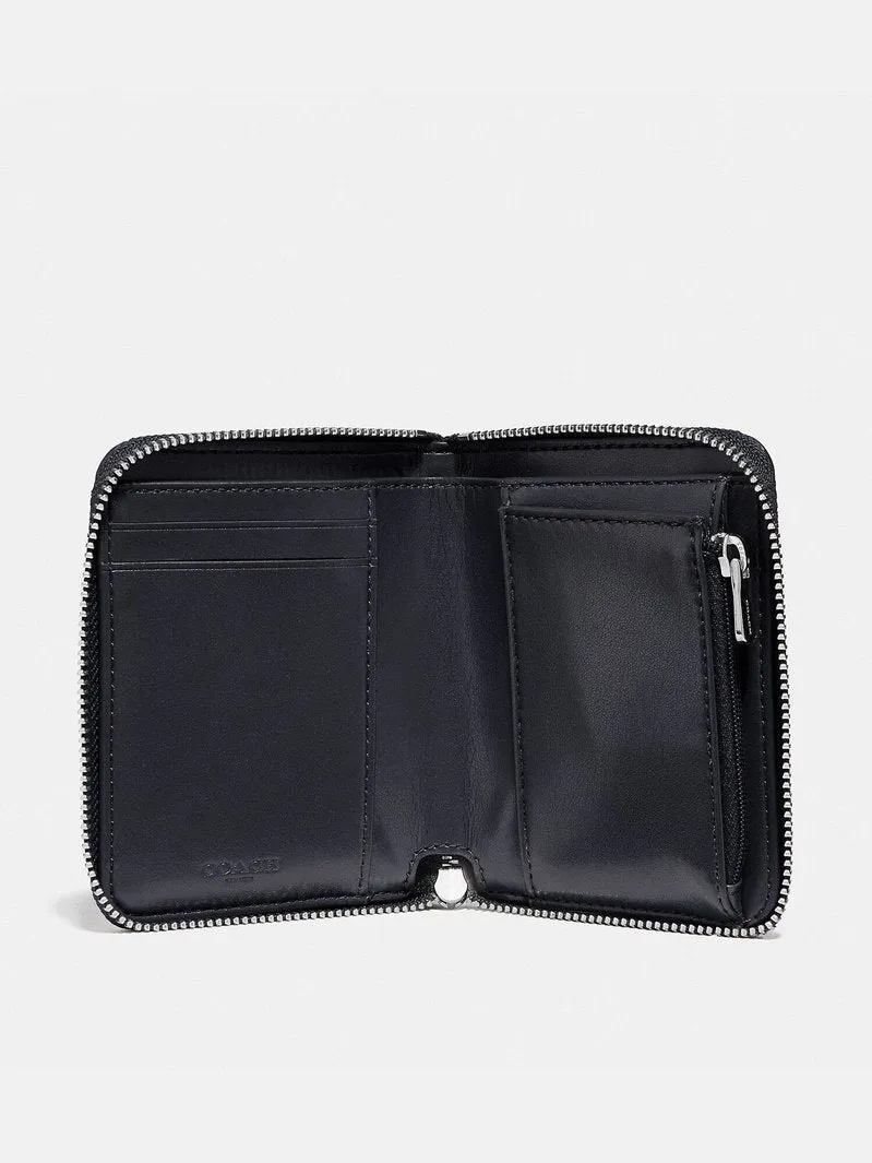 Coach Women's Small Zip Around Wallet With Geo Chevron Print Sv/Midnight Multi F56270 SVF23