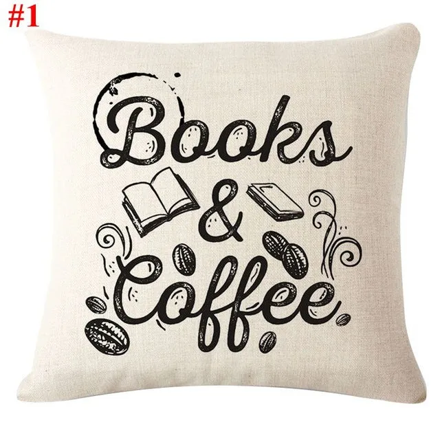 Coffee Books Cushion Case