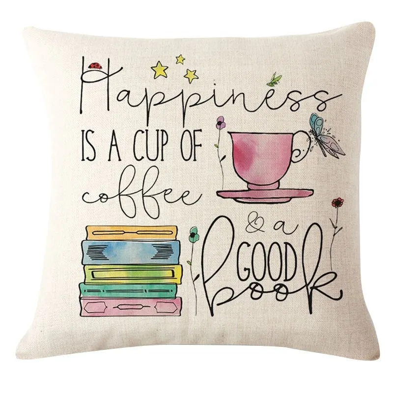 Coffee Books Cushion Case