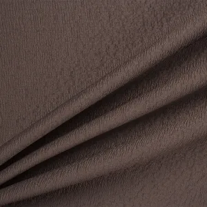 Coffee Brown 'Rippled' Cloqué