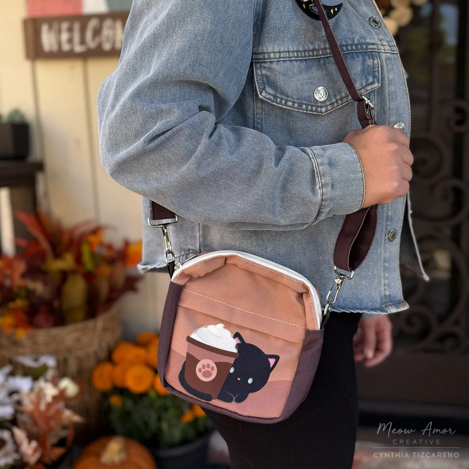 Coffee Cats Mini Crossbody Bag