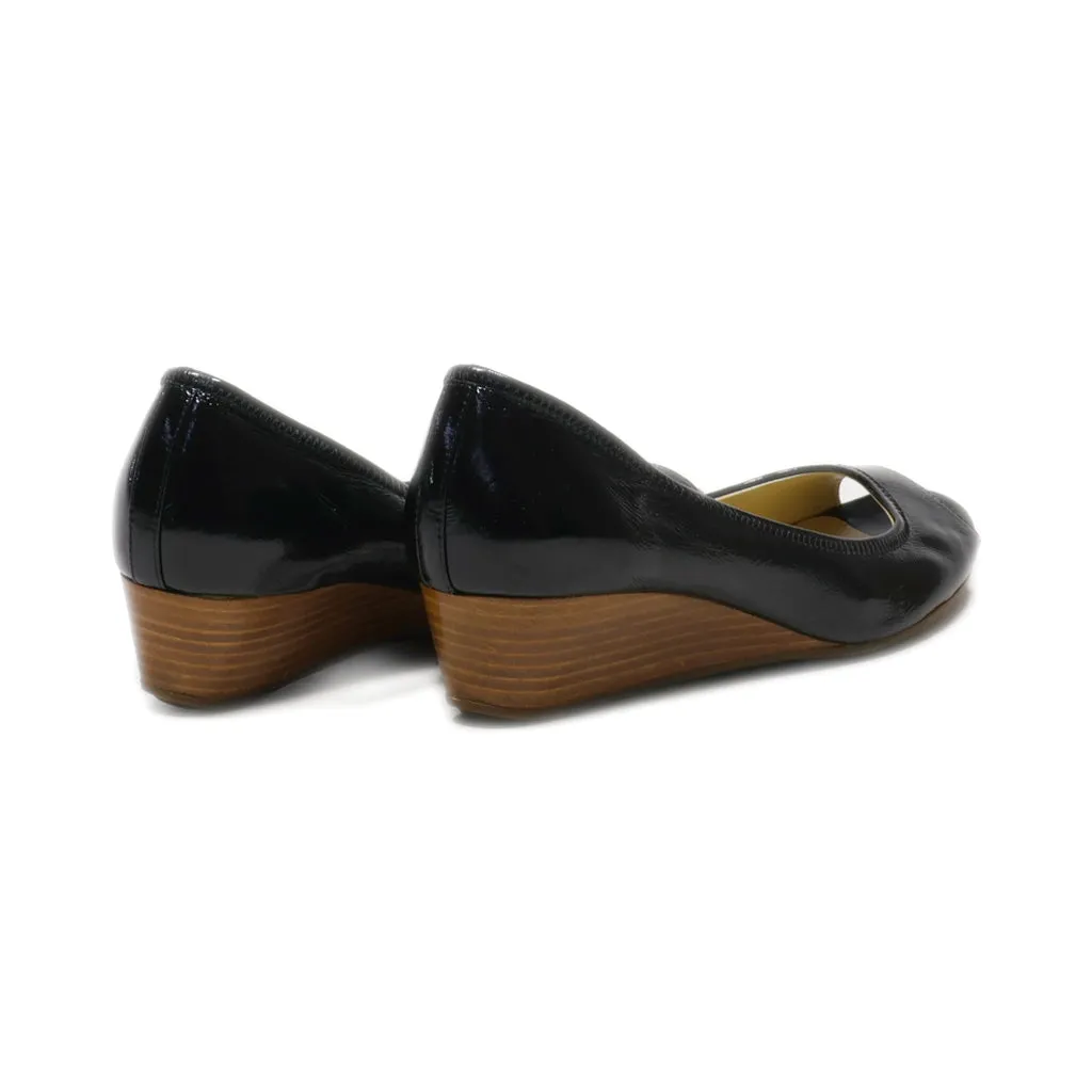 Cole Haan Peep Toe Leather Blue Colour For Women