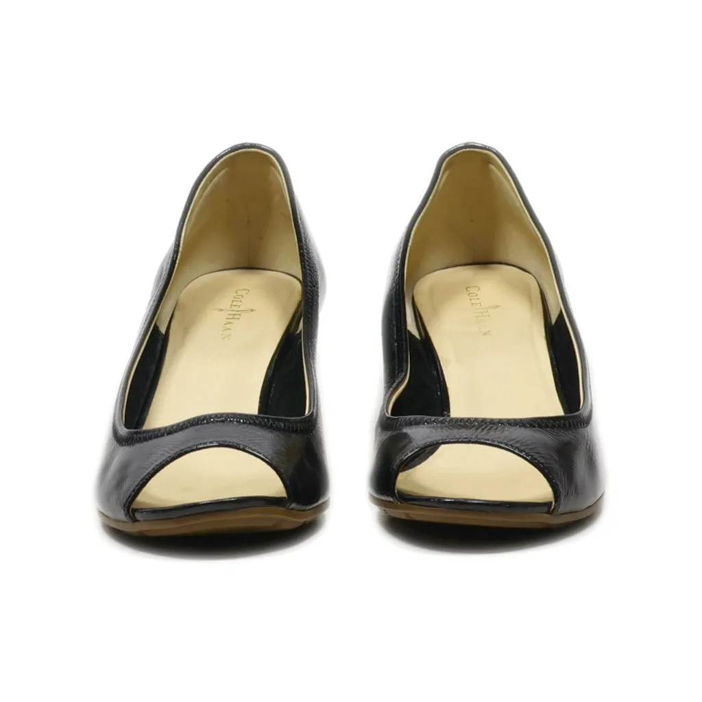 Cole Haan Peep Toe Leather Blue Colour For Women