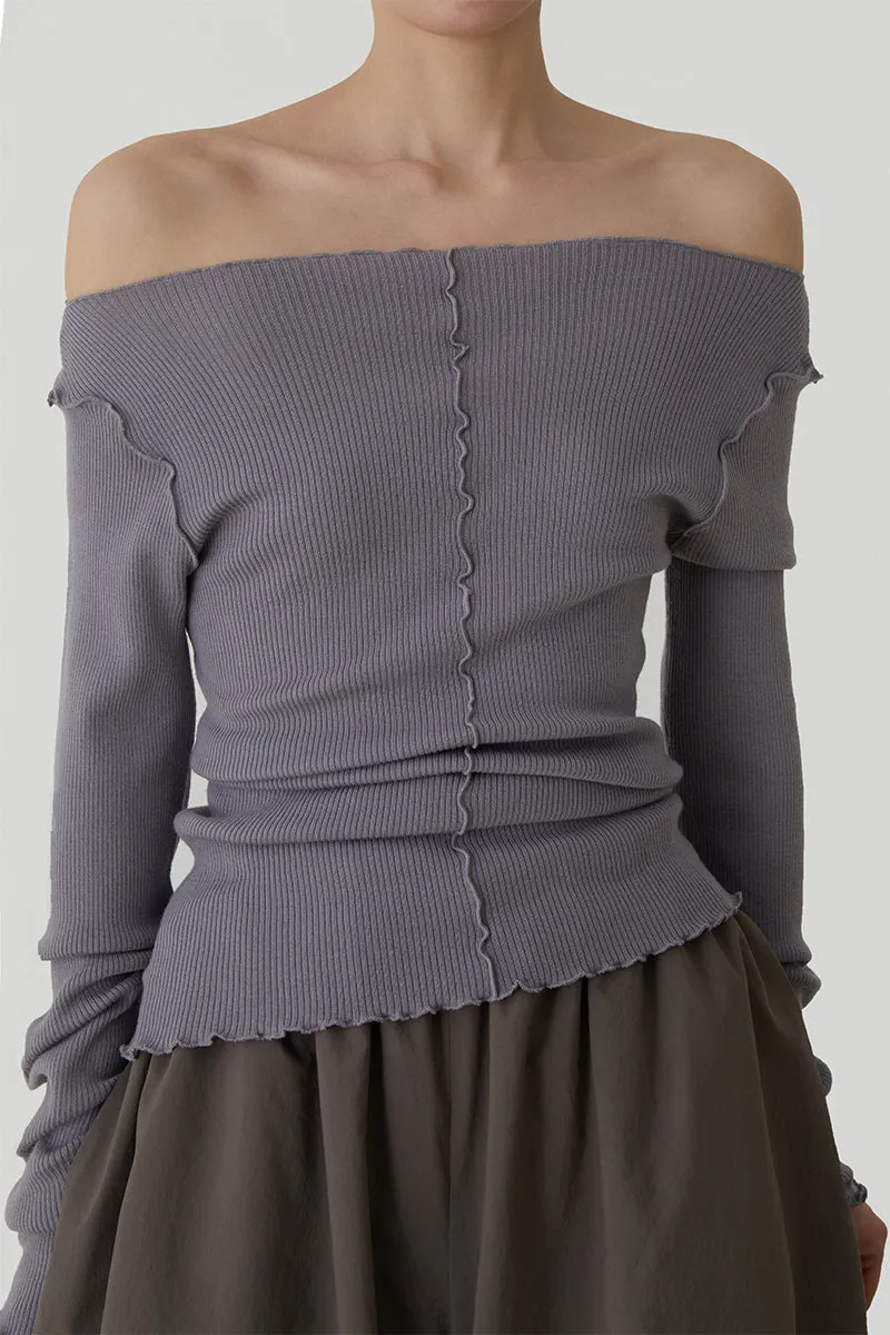 Collar Wool Pop-up Knit Top