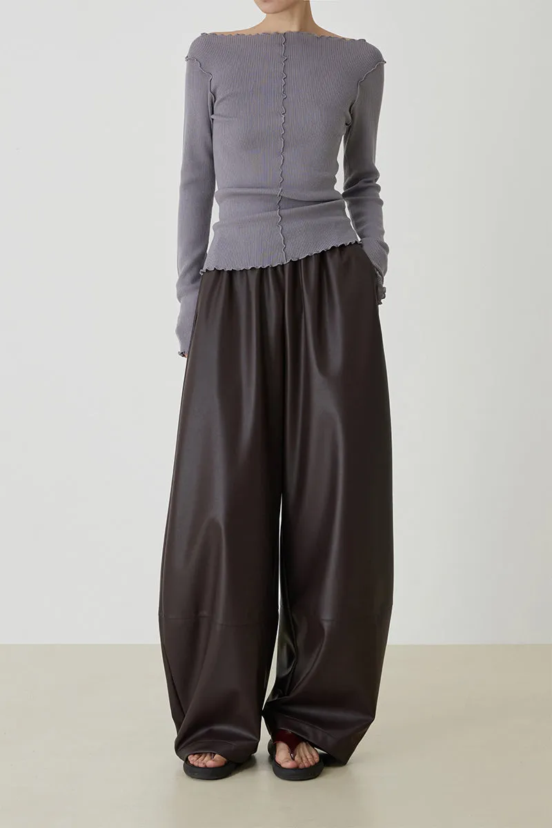 Collar Wool Pop-up Knit Top