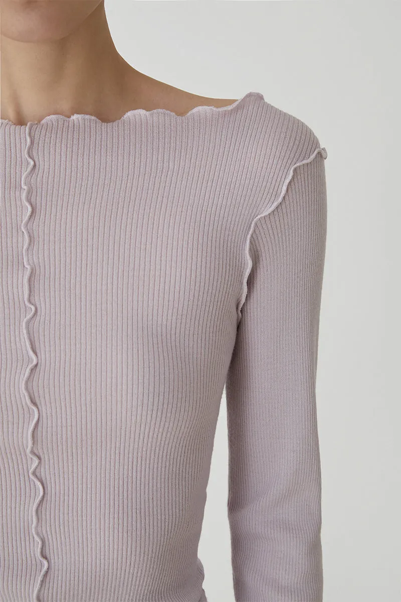 Collar Wool Pop-up Knit Top