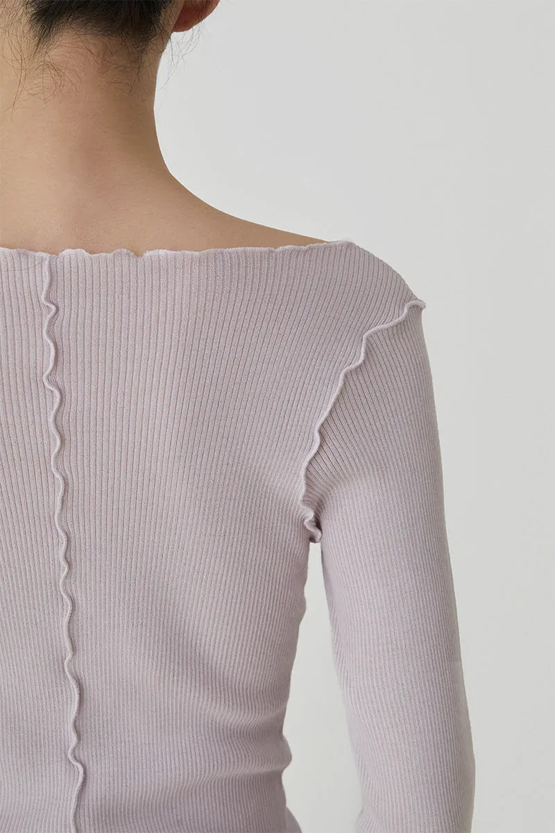 Collar Wool Pop-up Knit Top