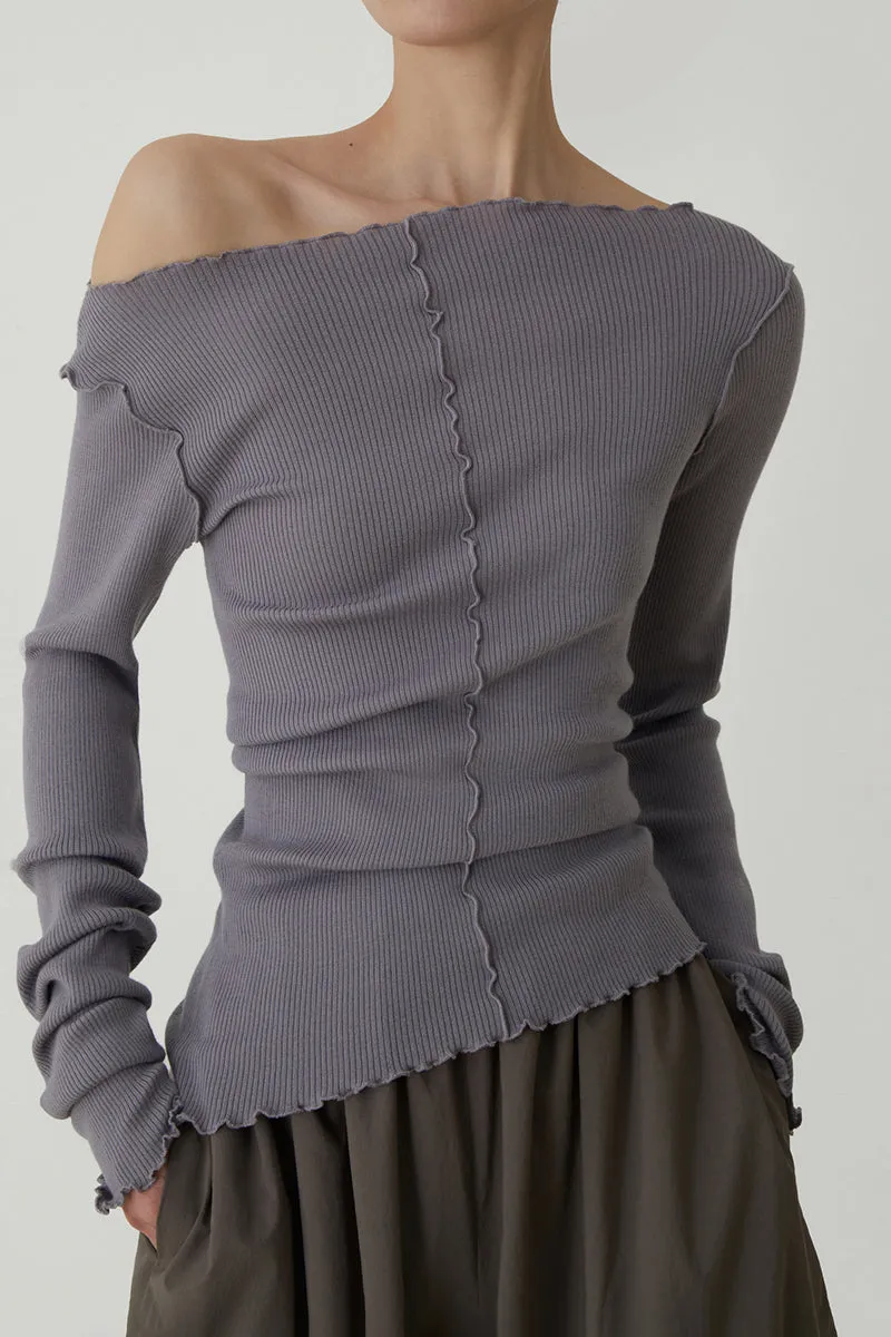Collar Wool Pop-up Knit Top