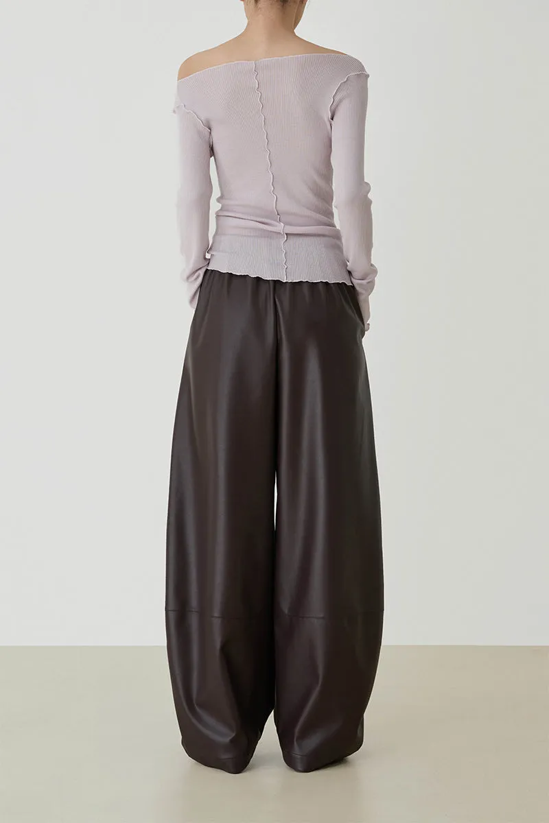Collar Wool Pop-up Knit Top