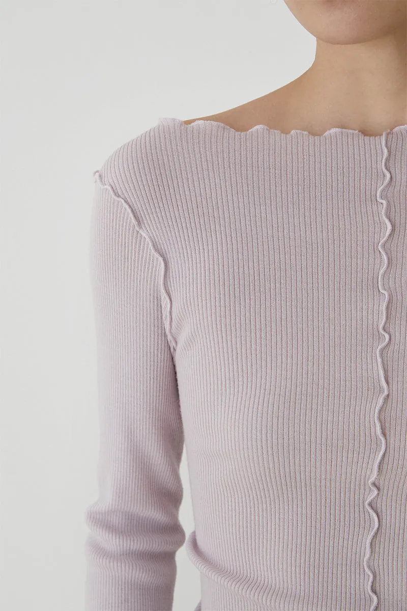Collar Wool Pop-up Knit Top