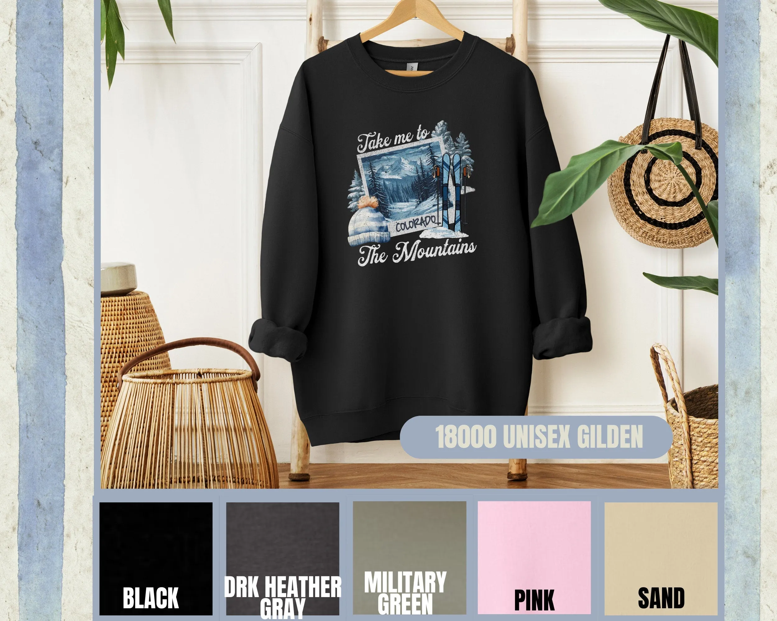 Colorado Winter Skiing T-Shirt, Mountain Ski Gear Tee, Colorado Souvenir Shirt, Winter Sport Shirt, Snowy Mountains Tee, Ski Trip Sweatshirt
