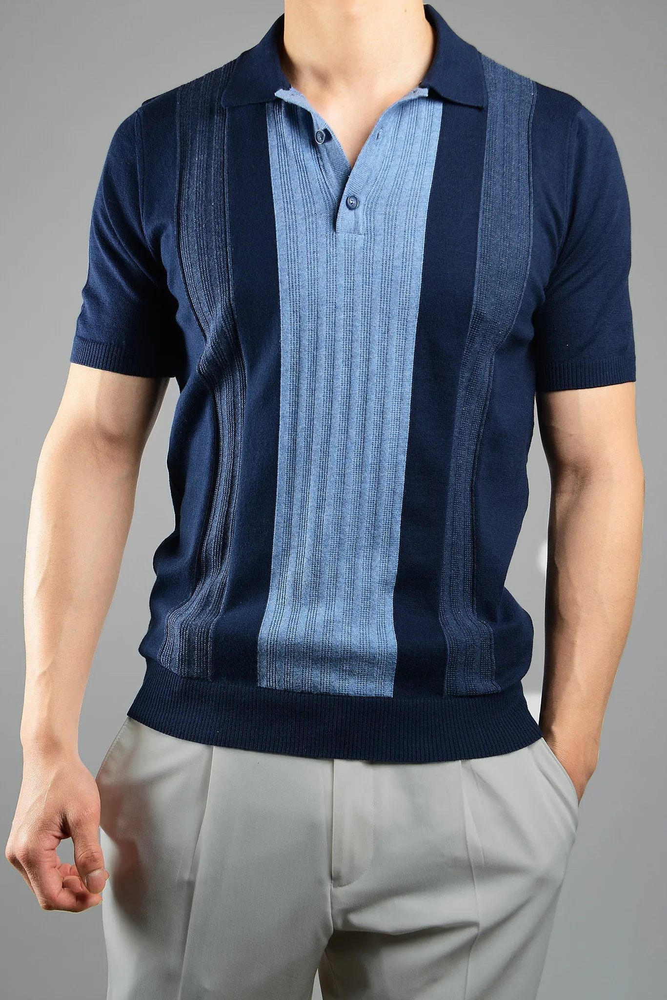 COLORBLOCK KNIT POLO