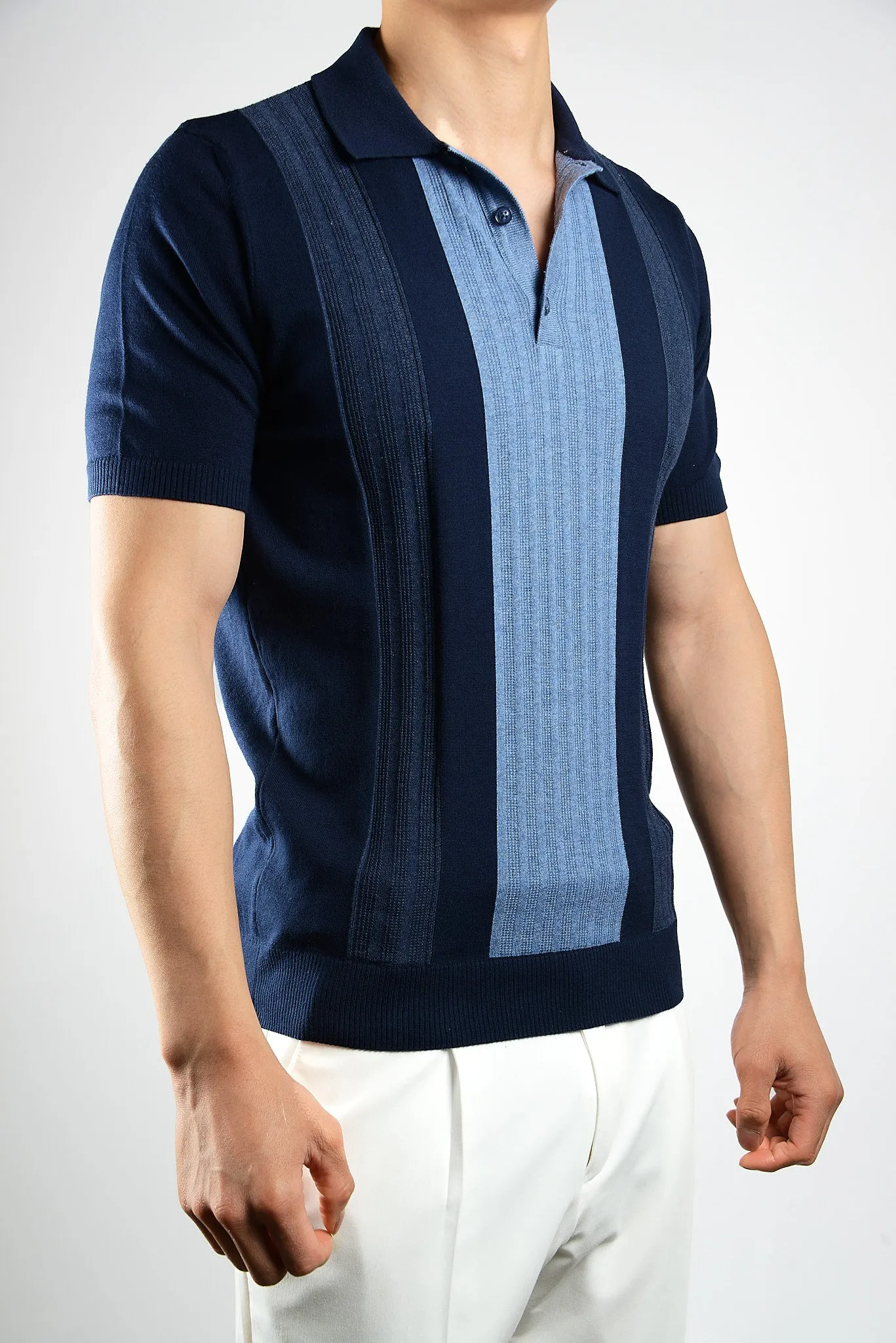 COLORBLOCK KNIT POLO