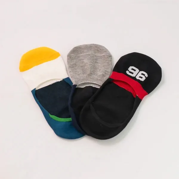 Colorful & Trendy No Show Low Cut Socks – L3 (Pack of 3)