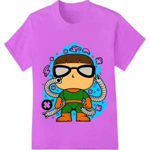 Colorful Cartoon Superhero Character - Playful DTF Print