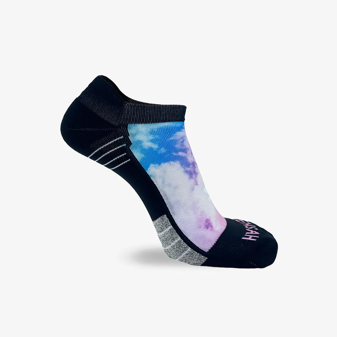 Colorful Clouds Running Socks (No Show)