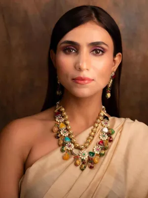 Colorful Layered Precious Stone Set