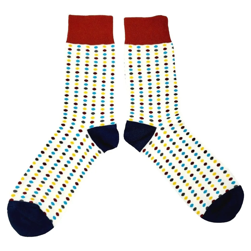 Colorful Polka Dot Socks from the Sock Panda (Adult Large - Men's Shoe Sizes 8-12)