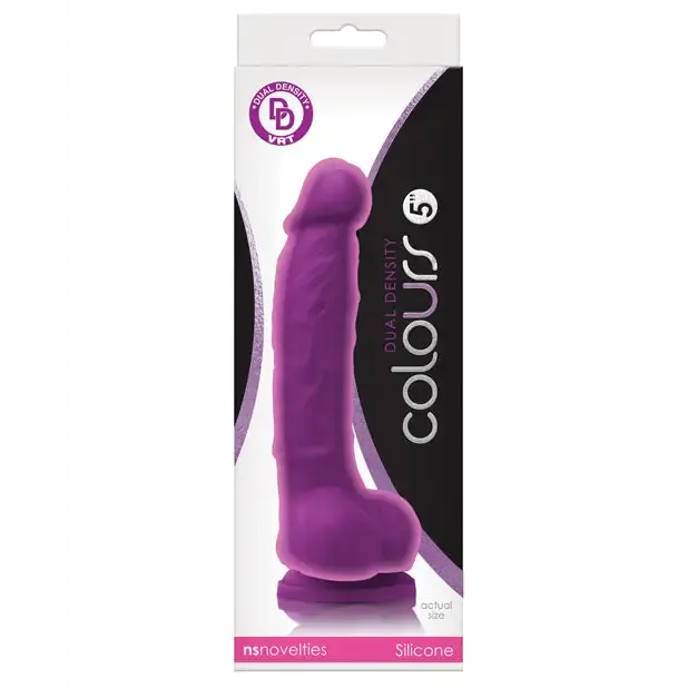 Colours Dual Density 5 in. Dildo Pink