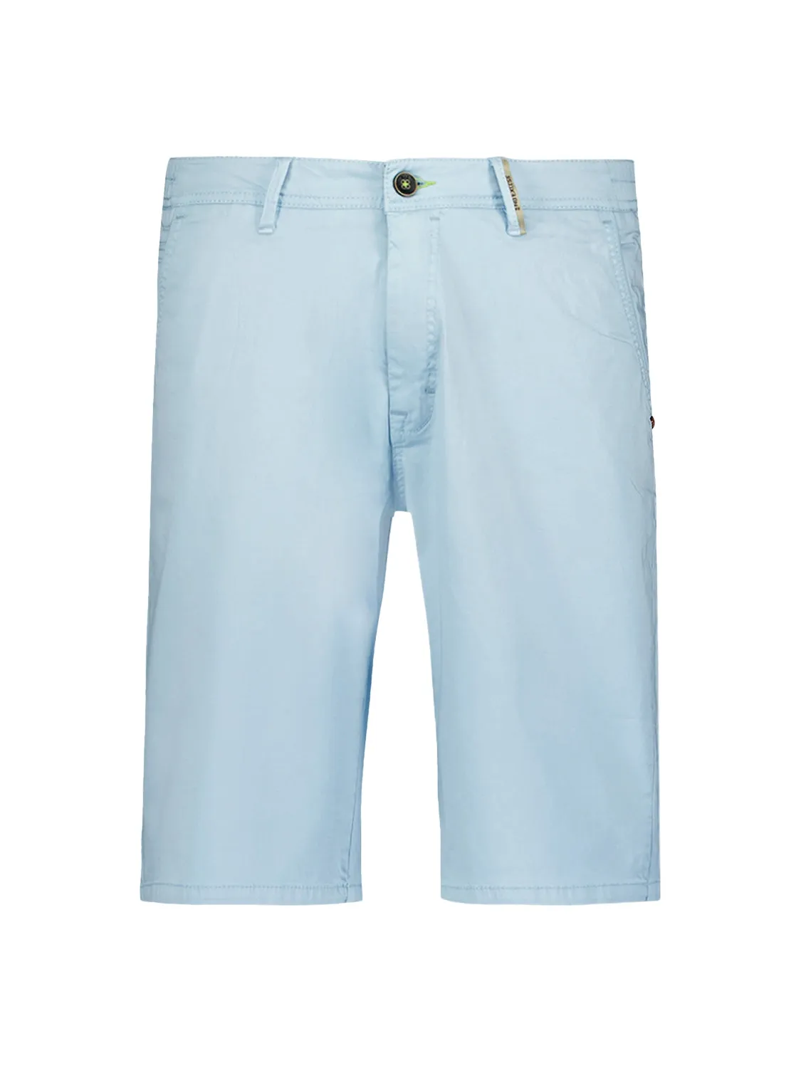 Comfortable Cotton Blend Short with Stretch and Zipper Closure | Sky