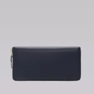COMME DES GARCONS WALLET SA0110 CLASSIC PLAIN NAVY BLUE