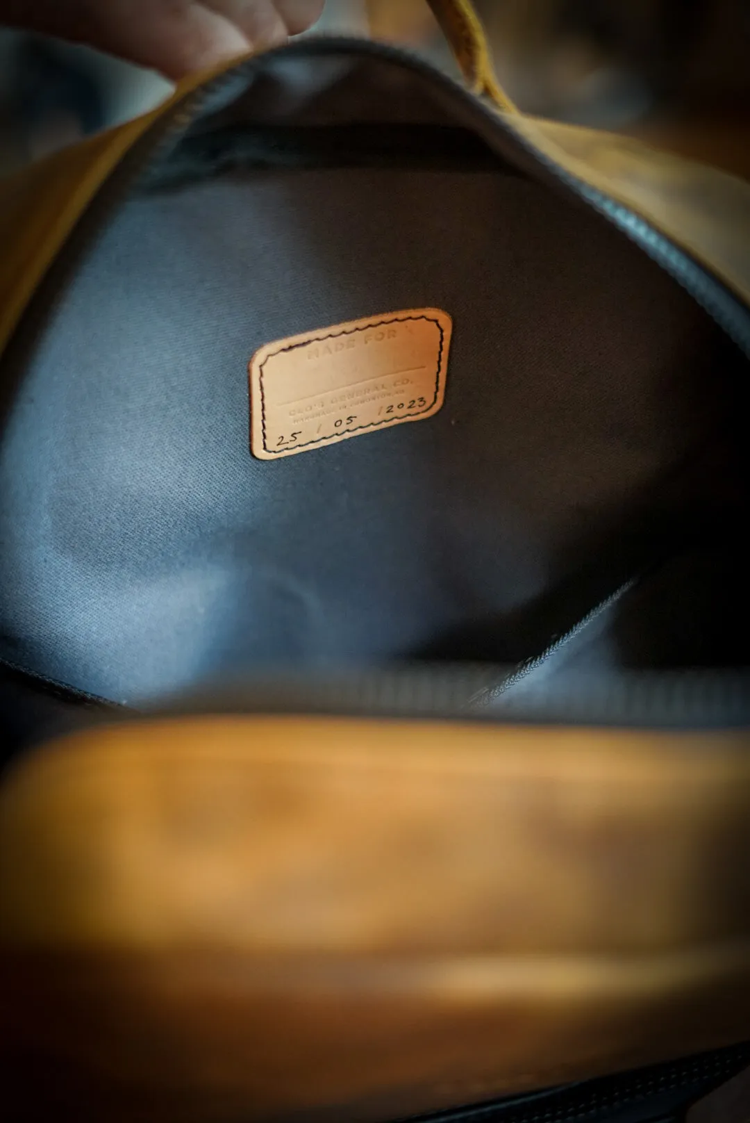 Commuter Backpack (Diamond Stitch: Two Tone "Tobacco Brown"   Flat Black Accents)