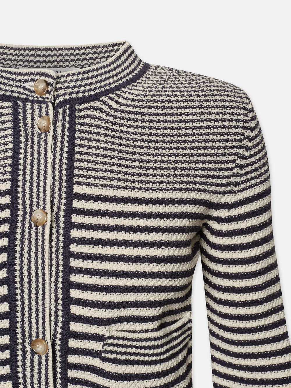 Compact Stripe Cardi -- Navy Multi