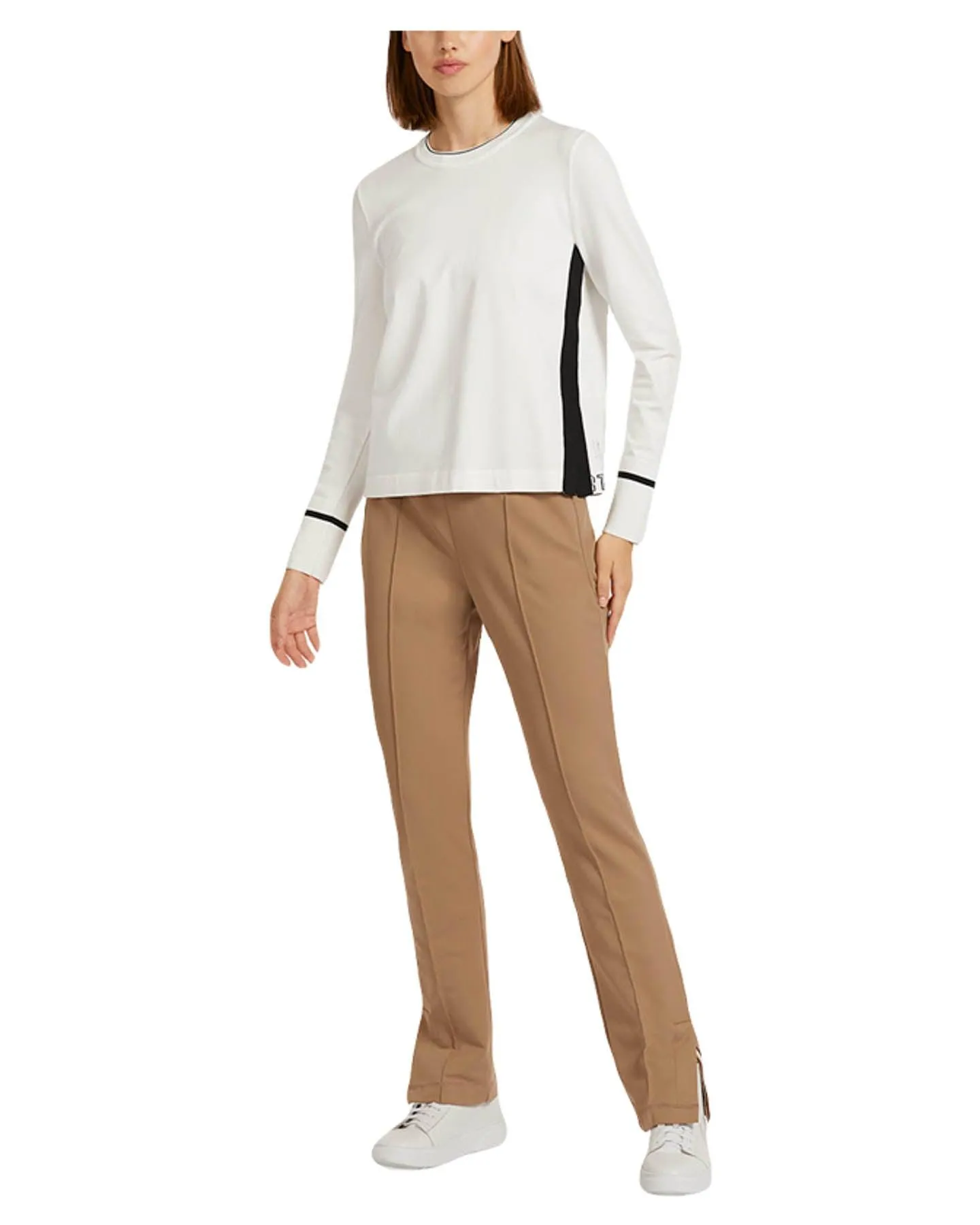 Contrast Detail Viscose Blend Pullover