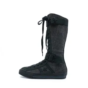 Converse Bottes Bout Round High Boots Fabric Grey Colour For Women