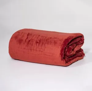 Coral Fleece Blanket - Garnet Single / Double