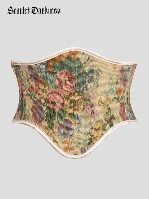 Cottagecore 14 Bones Corset Curved Hem Waist Belt