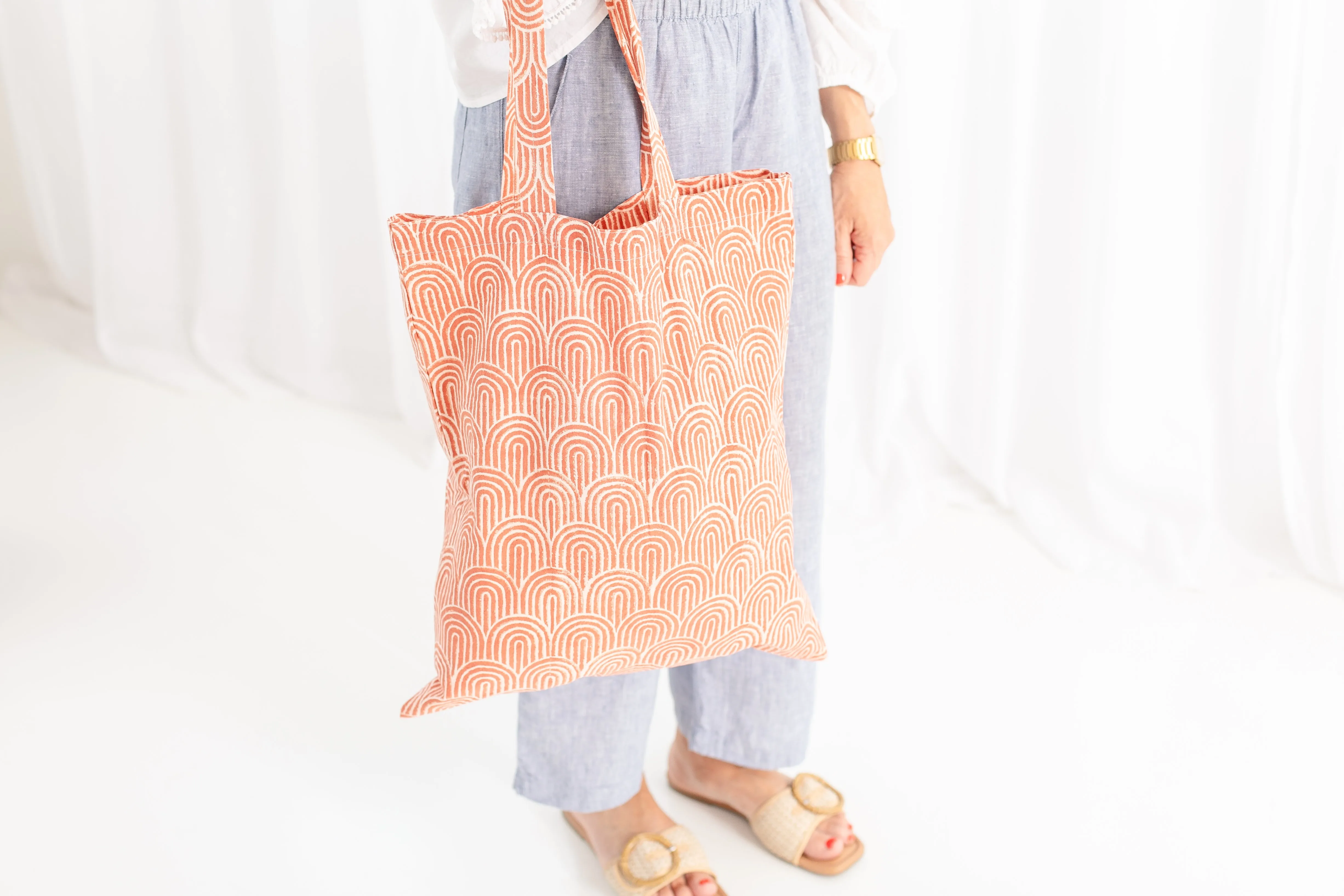 Cotton Block Print Market Tote