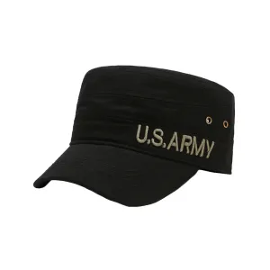 Cotton Cadet Cap Military Army Hat Army Style Flat Top Cap Adjustable Cotton Sports Hat YZ40198