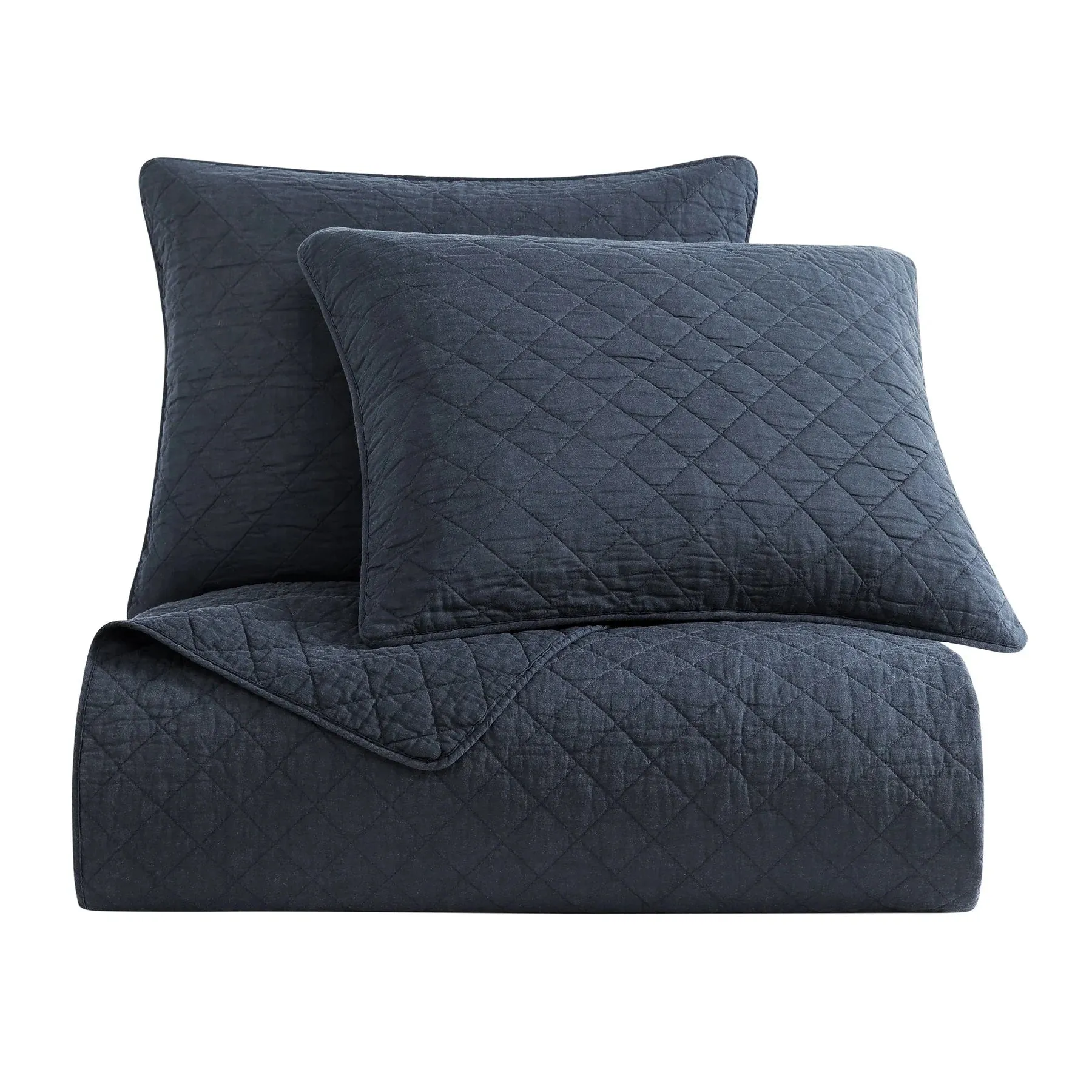 Cotton Comfort Navy Quilt Set