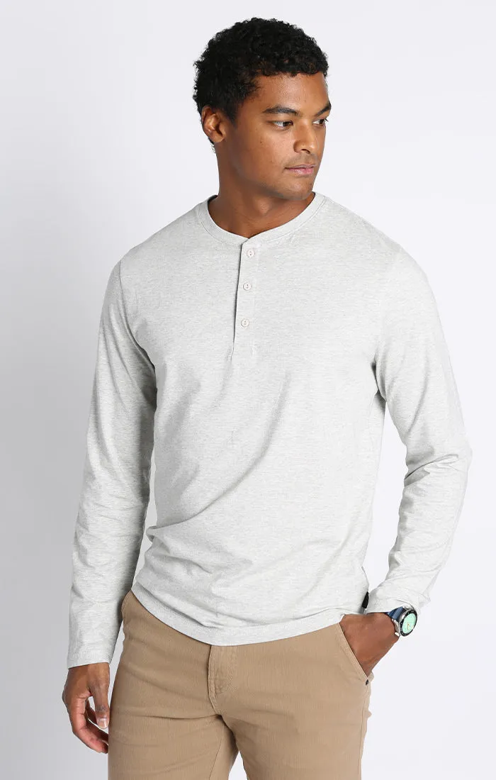 Cotton Modal Blend Long Sleeve Henley