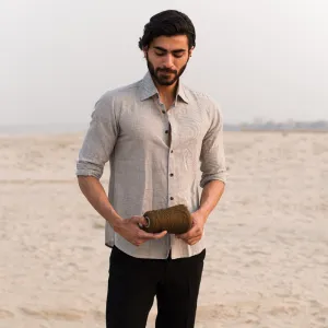 Cotton Shirt For Men | Half Sleeves | Collared | Grey