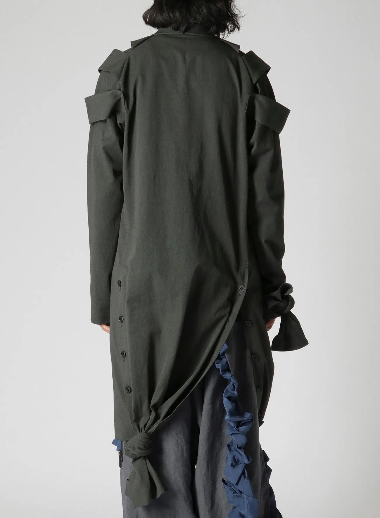 COTTON TWILL SHOULDER EPAULET DOUBLE JACKET