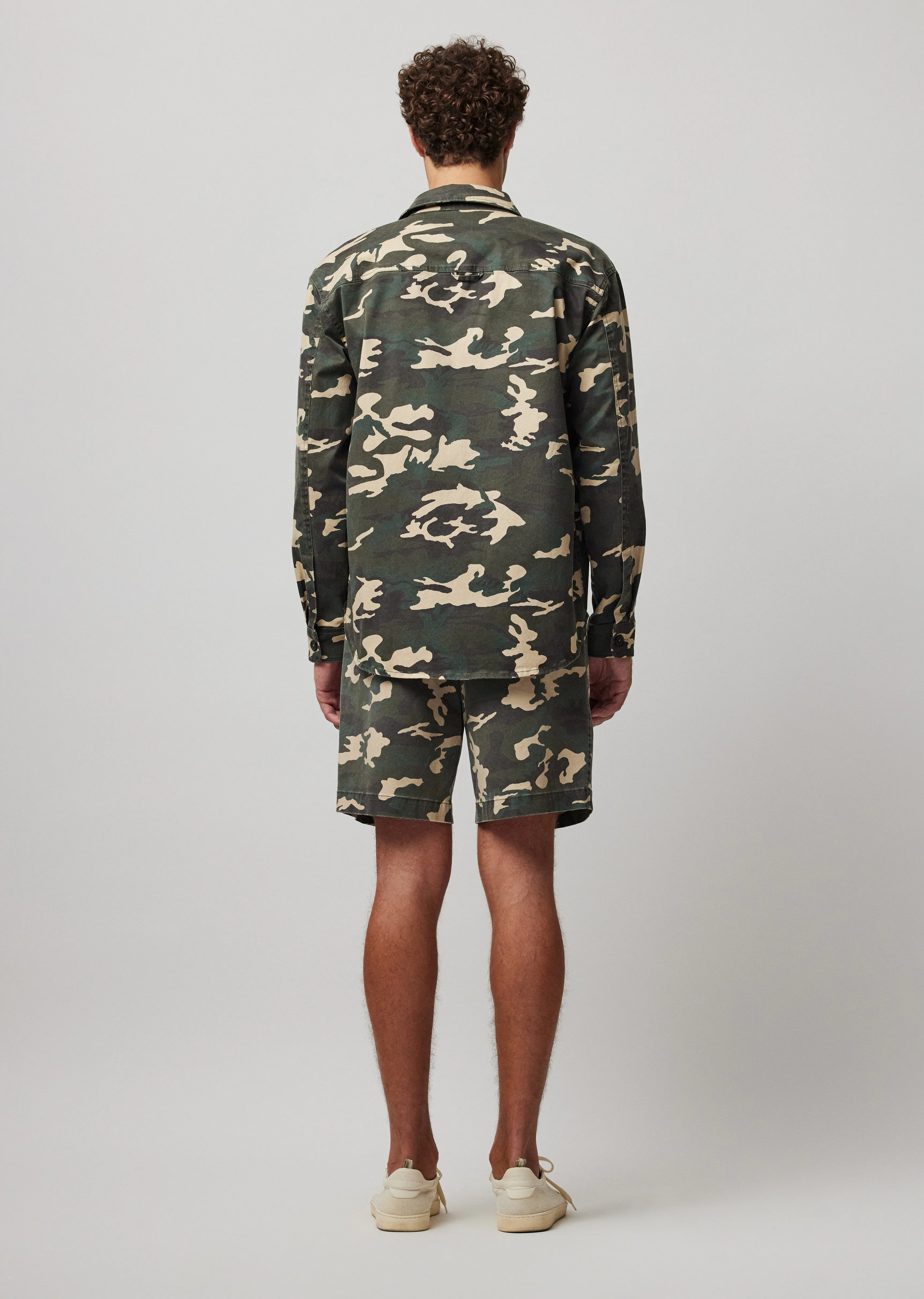 Cotton Twill with Camo Print Shorts - Classic Camo