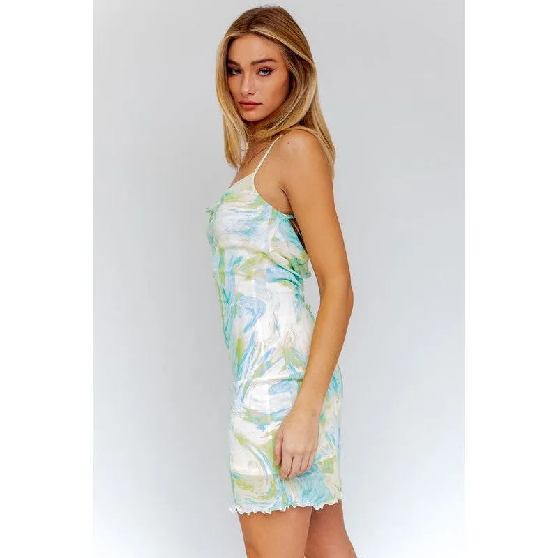 Cowl Neck Cami Mini Dress