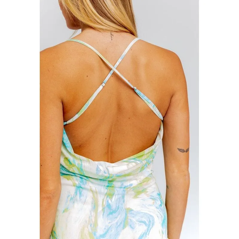 Cowl Neck Cami Mini Dress