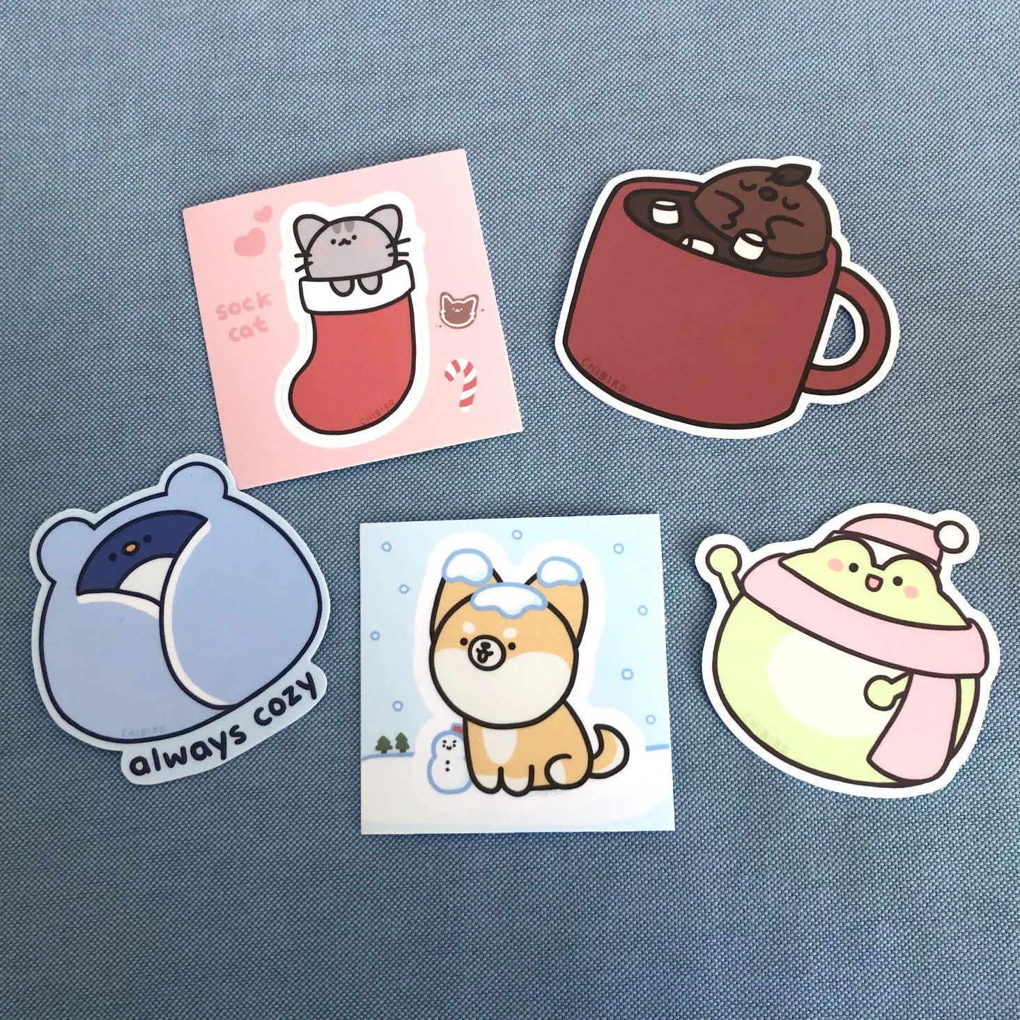 Cozy Enamel Pin   Sticker Bundle