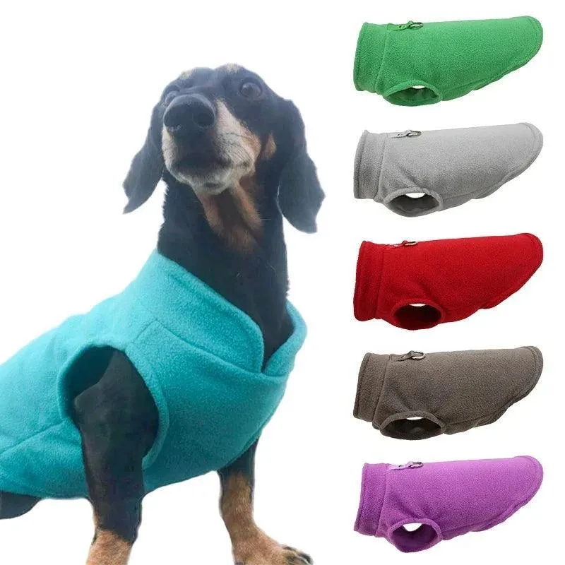 Cozy Fleece Pet Vest: Stylish Outerwear for Small Pets