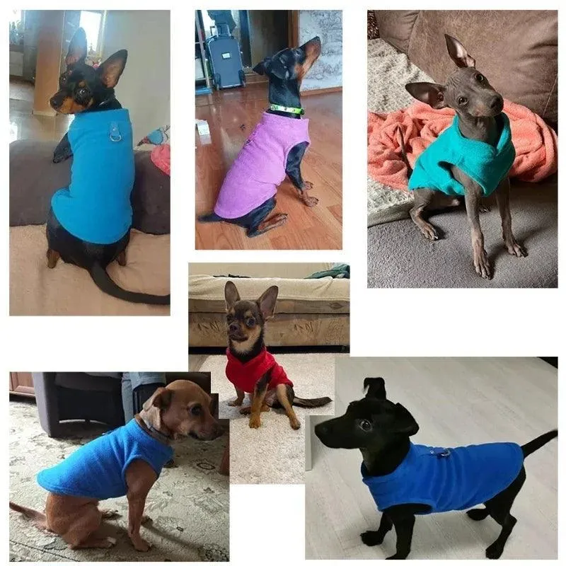 Cozy Fleece Pet Vest: Stylish Outerwear for Small Pets