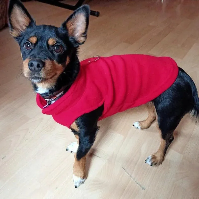 Cozy Fleece Pet Vest: Stylish Outerwear for Small Pets