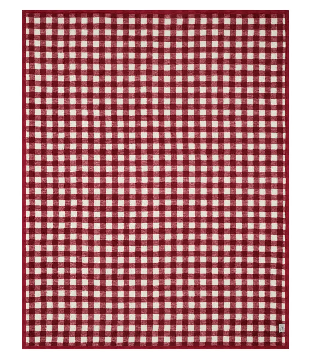 Cozy Gingham Rosewood Blanket: Original