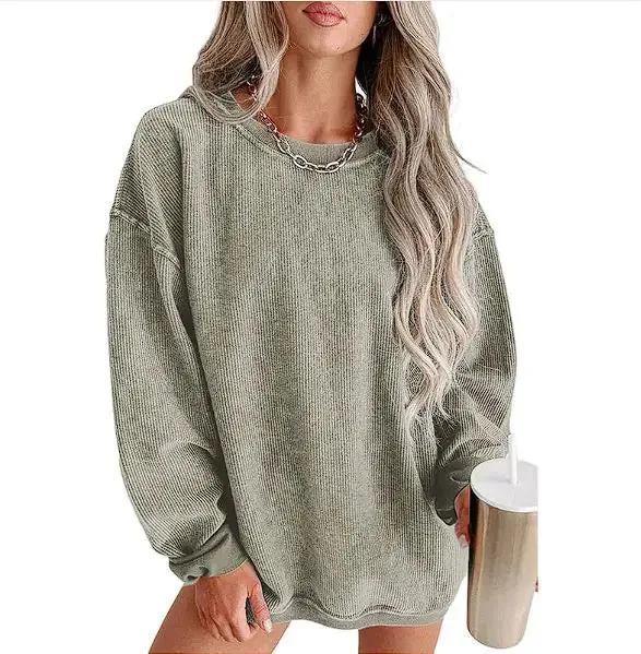 Cozy Versatile Women's Knitted Loose Sweatshirt
