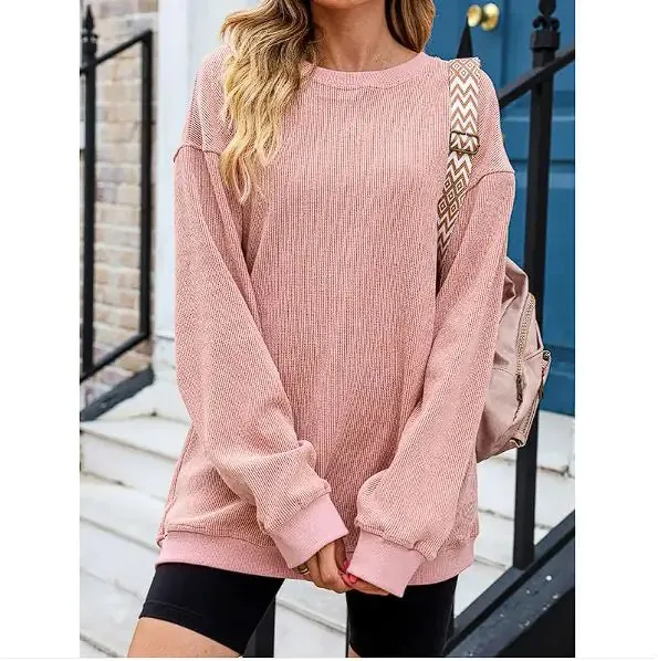 Cozy Versatile Women's Knitted Loose Sweatshirt