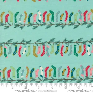 Cozy Wonderland - Stocking Stripe in Icicle - 45592 17 - Half Yard